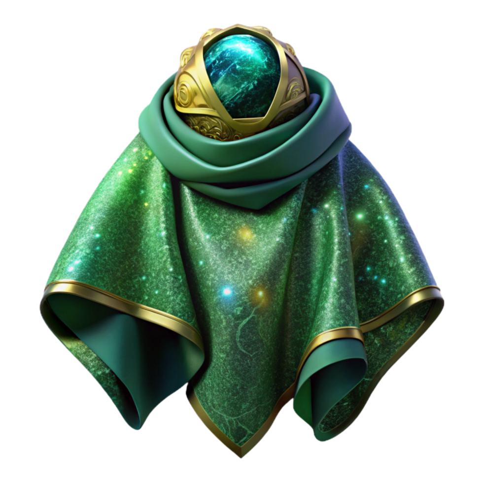 beautiful artistic Green Handwoven Shawl Detail Isolated premium png