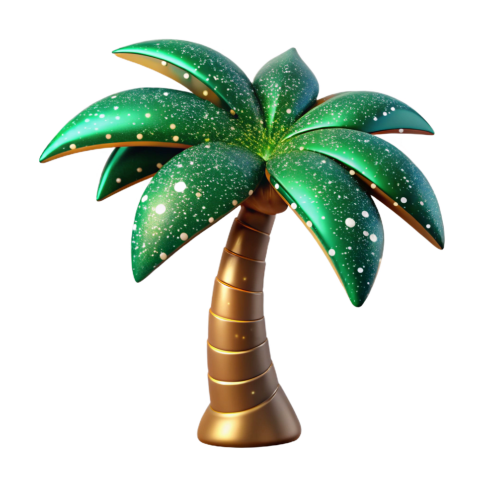 beautiful abstract Green Palm Tree Silhouette Cutout high resolution png