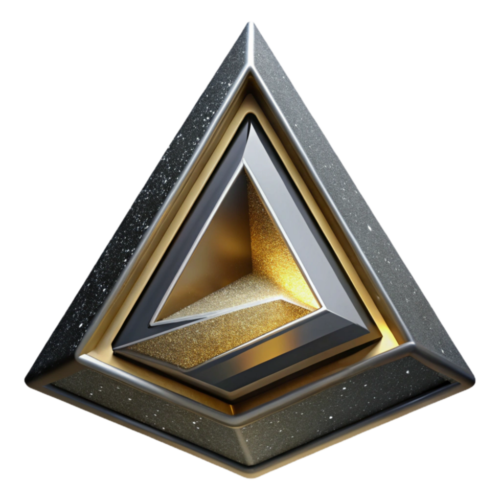 impressive rustic Impossible Triangle Line Art Black and White Isolated genuine png
