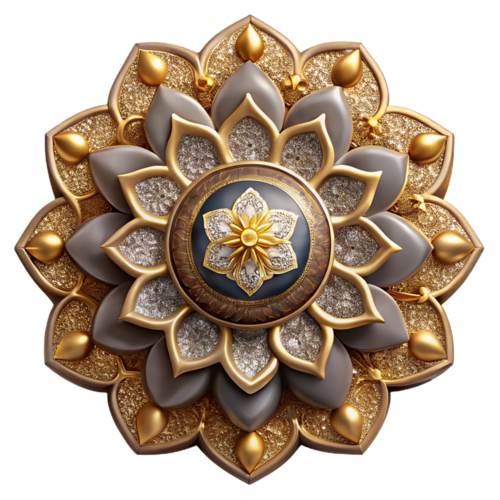 vibrant contemporary Intricate Floral Mosaic Pattern Isolated high resolution png