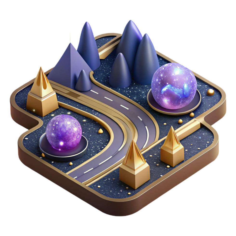 wonderful traditional Isometric Map with Roads and Highways Cutout exclusive png