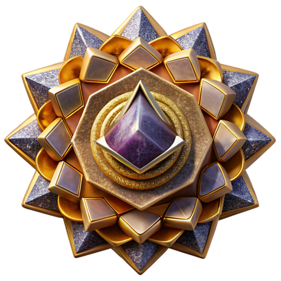 extraordinary abstract Layered Kaleidoscope Depth Isolated Element png