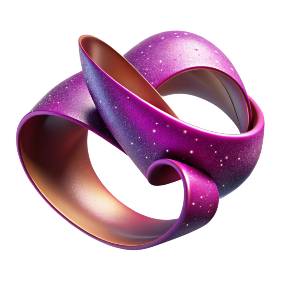 wonderful contemporary Magenta Ribbon Curled Shape Isolated genuine png