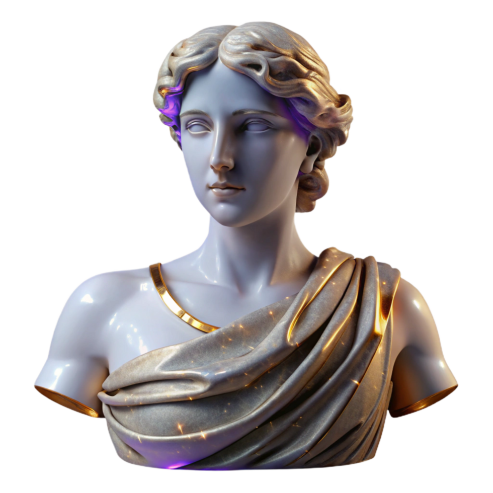 beautiful classic Marble Statue Female Torso Classical Drapery Transparent high quality png