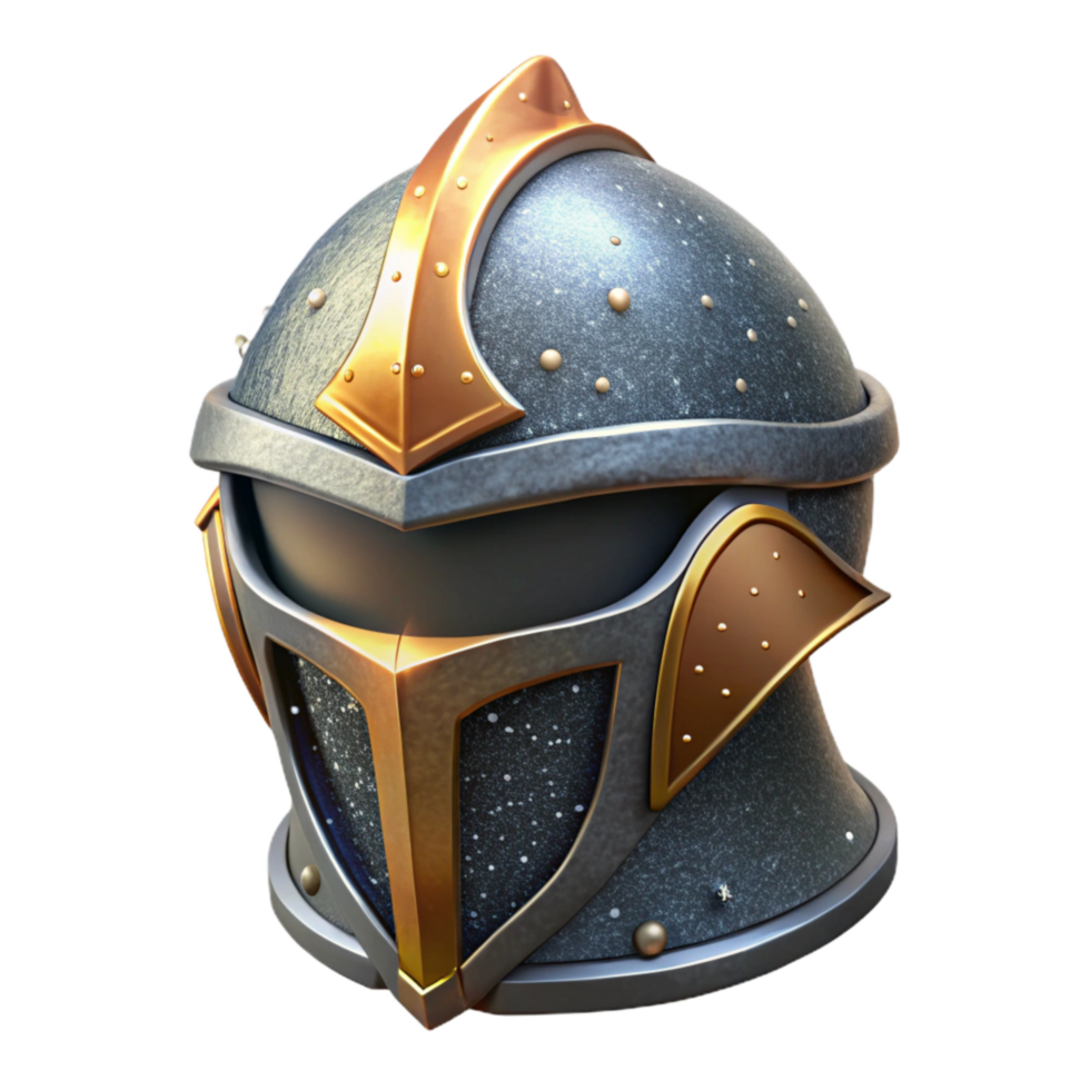 extraordinary traditional Medieval Knight Helmet Steel Grey Transparent Background exclusive png