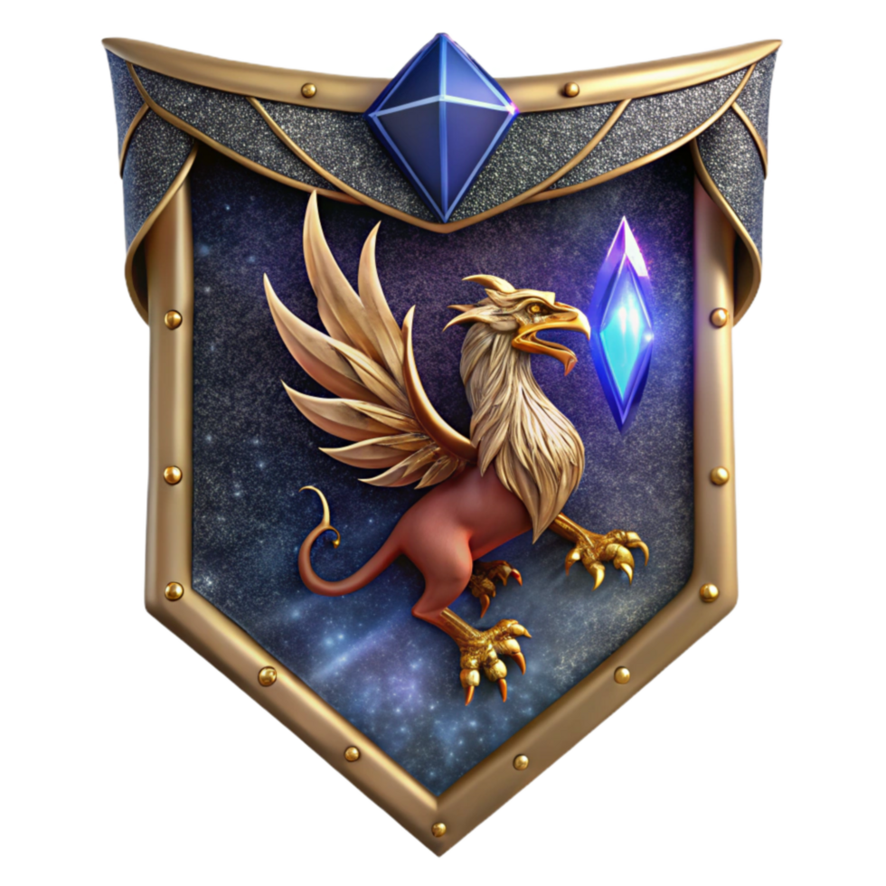 beautiful abstract Medieval Tapestry Griffin Design Cutout Element high quality png