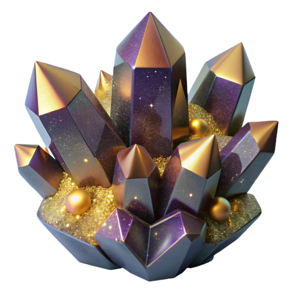 beautiful traditional Mineral Cluster Crystal Formation Cutout high quality png