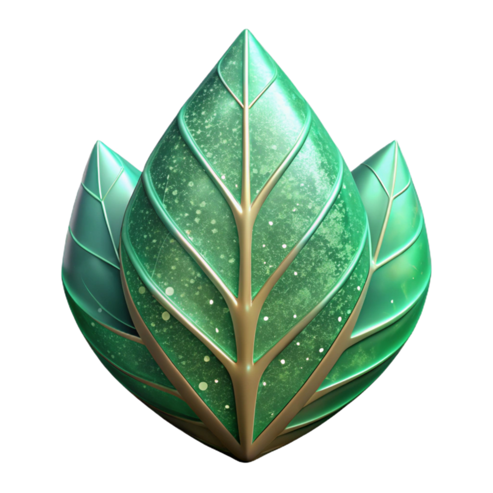 magnificent minimalist Mint Green Leaf Pattern Isolated Element png