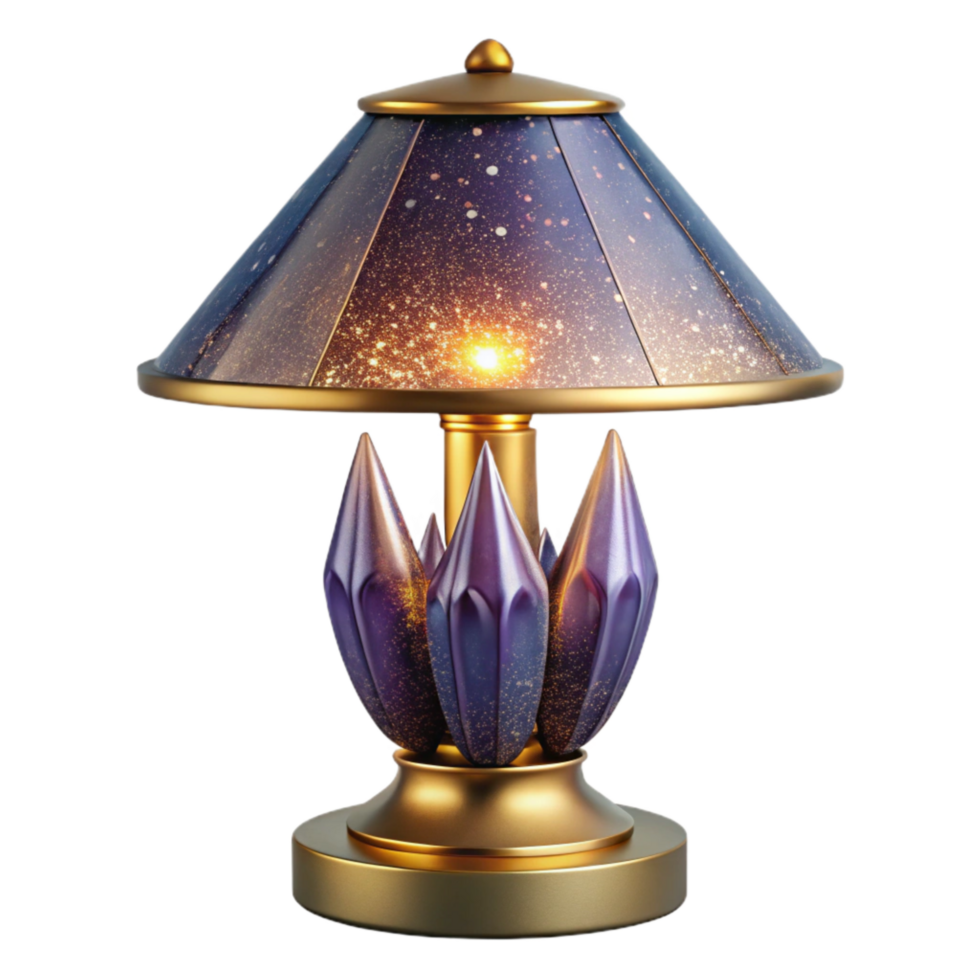 wonderful artistic Modern Table Lamp Front View Transparent Background exclusive png