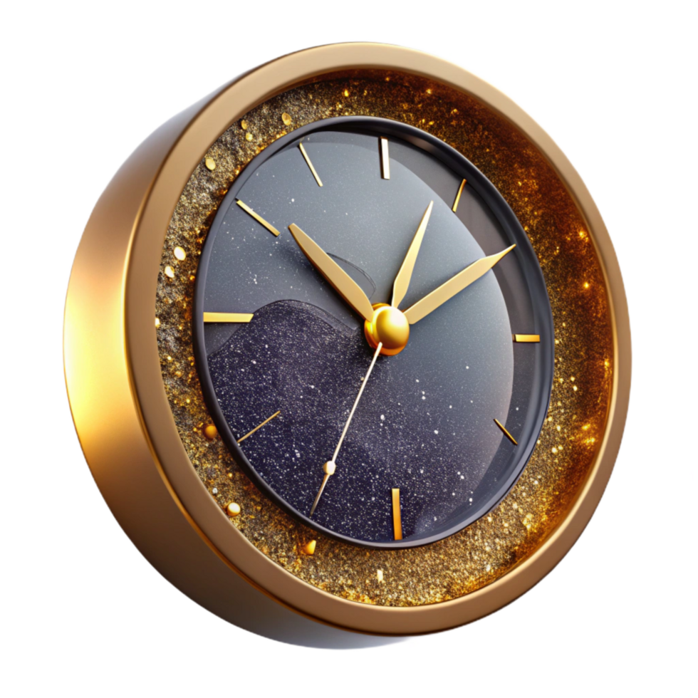 beautiful vintage Modern Wall Clock Circular Design Isolated on Transparent Background original png