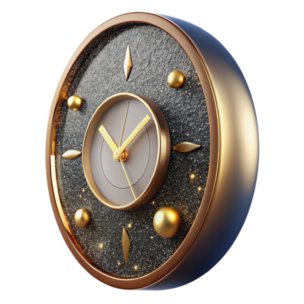 beautiful modern Modern Wall Clock Oval Design Cutout png
