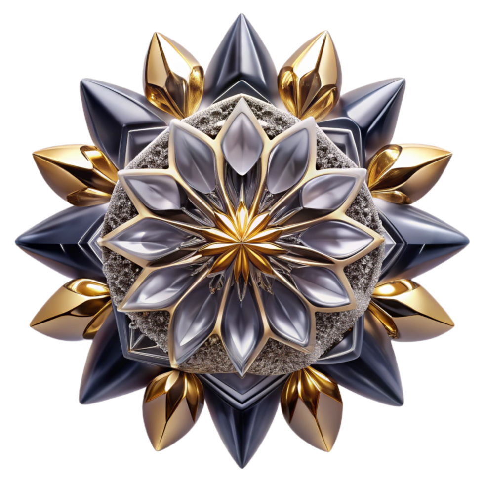 elegant minimalist Monochromatic Kaleidoscope Design Transparent Background Cutout premium png