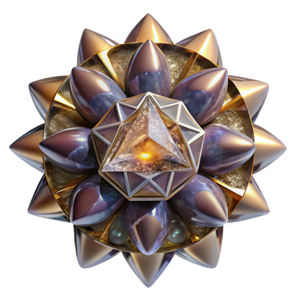 vibrant abstract Opaque Kaleidoscope Form Transparent Background original png