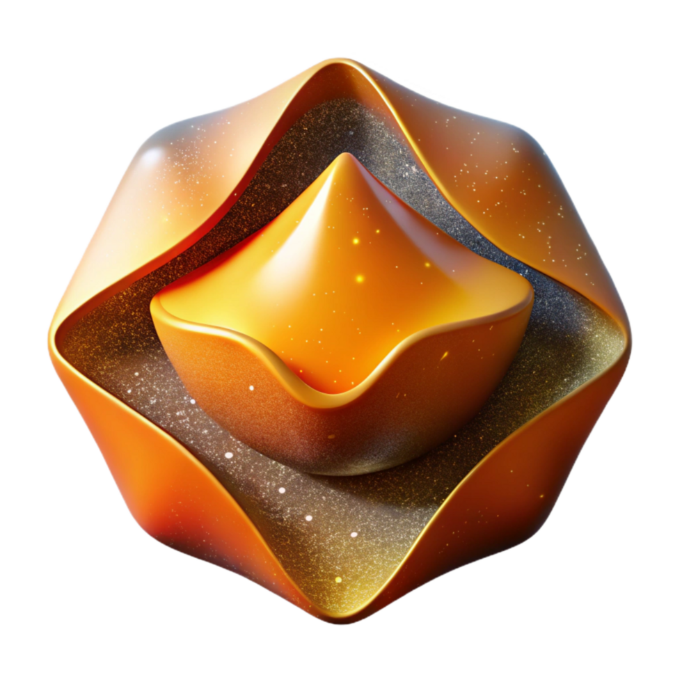 serene modern Orange and Yellow Gradient Abstract Shape Cutout high resolution png