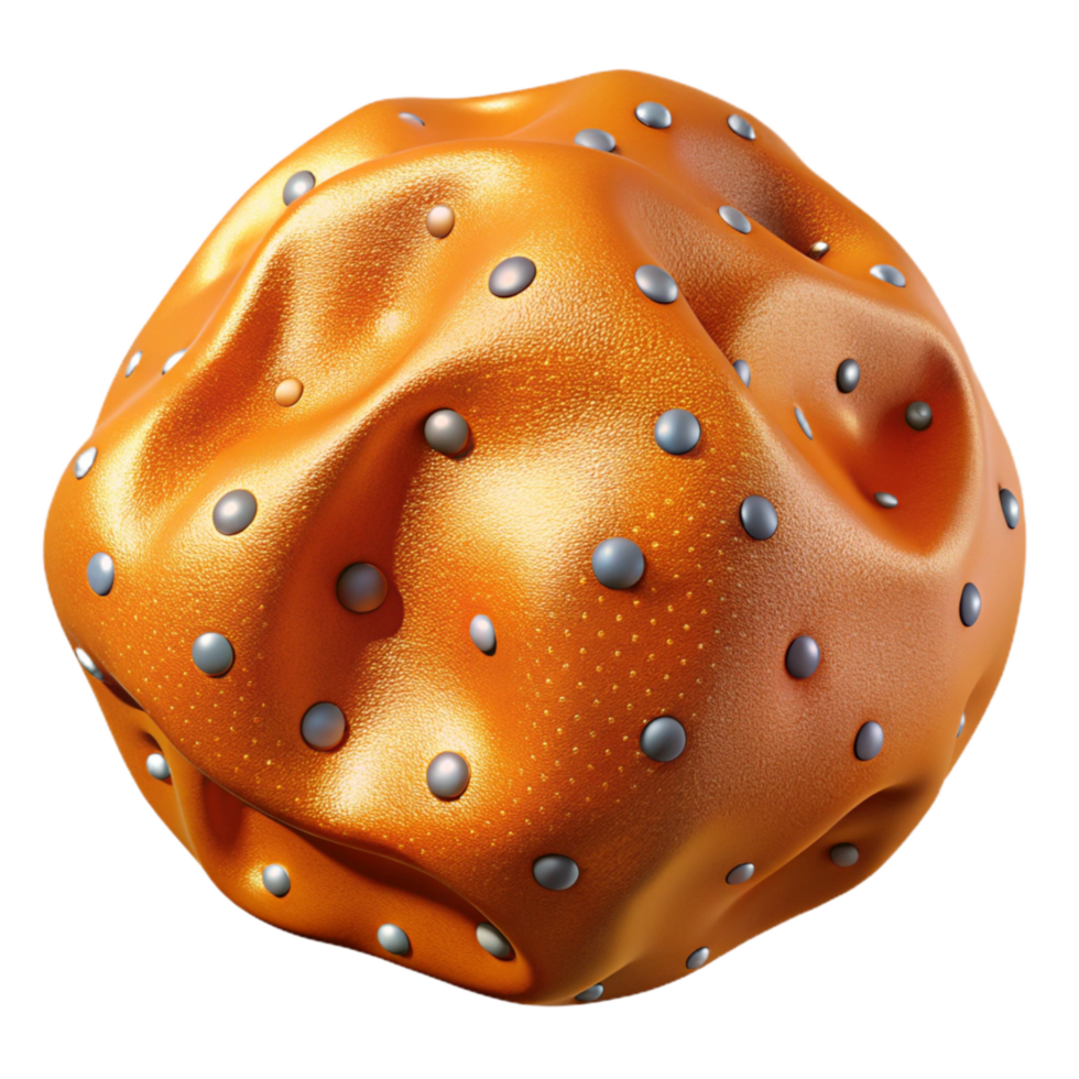 impressive vintage Orange Polka Dot Textile Pattern Isolated Element genuine png
