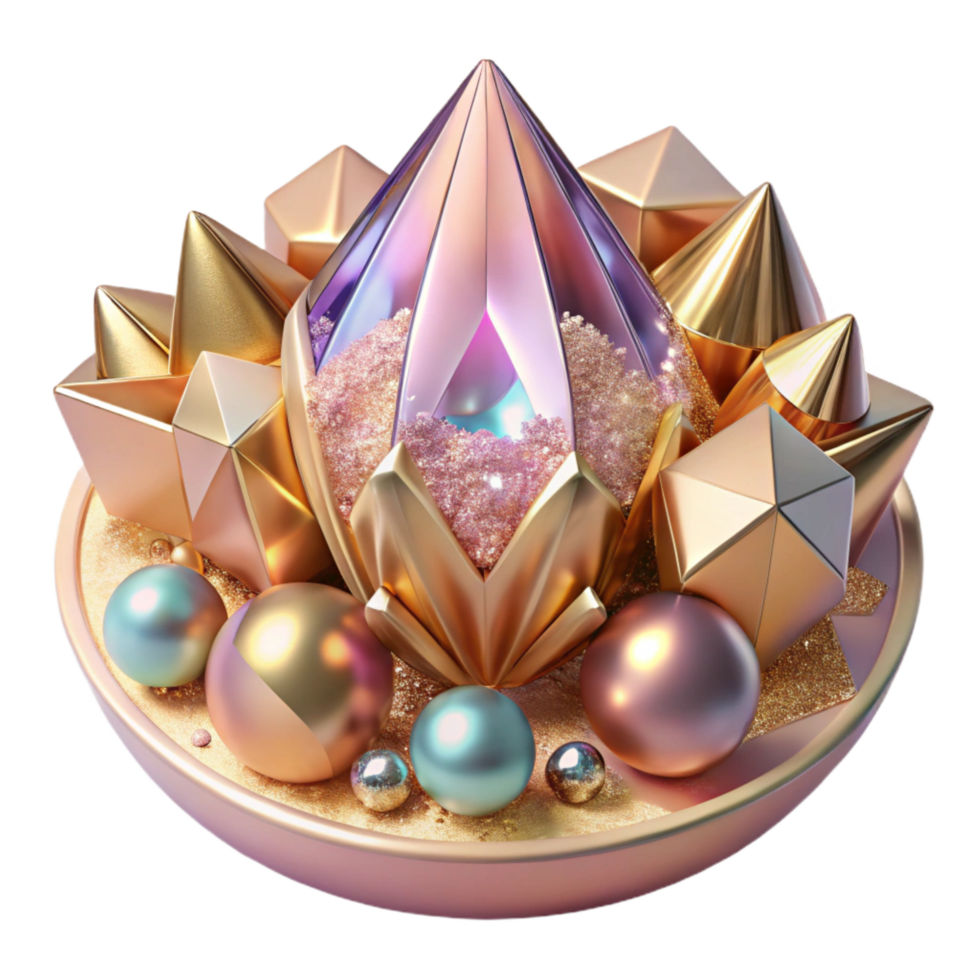 serene vintage Pastel Kaleidoscope Palette Transparent Background exclusive png