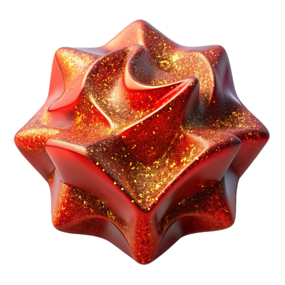 beautiful creative Red Abstract Shape with Perspective Angle Isolated Element premium png