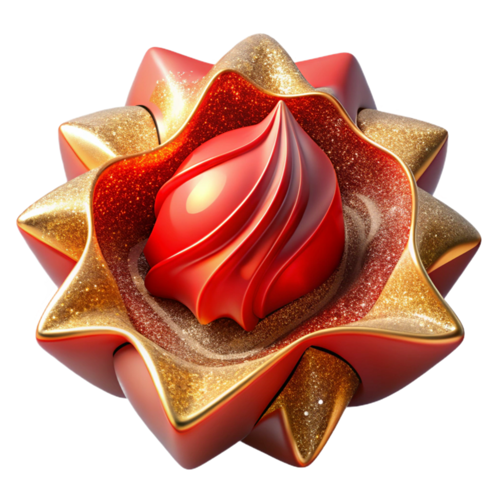 wonderful vintage Red Abstract Shape with Perspective Angle Isolated Element authentic png