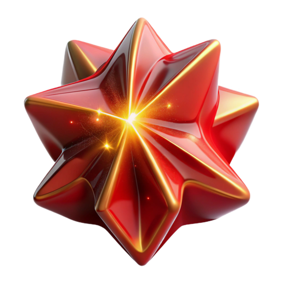 beautiful traditional Red Abstract Shape with Perspective Angle Isolated Element professional png