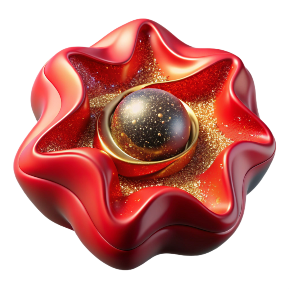 elegant artistic Red Abstract Shape with Perspective Angle Isolated Element high quality png