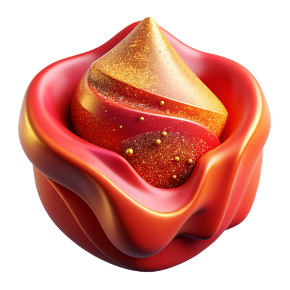stunning artistic Red Abstract Shape with Perspective Angle Isolated Element original png