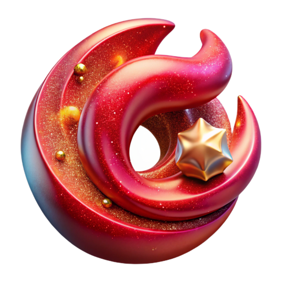 dramatic contemporary Red Dynamic Swirling Shape Isolated Element authentic png