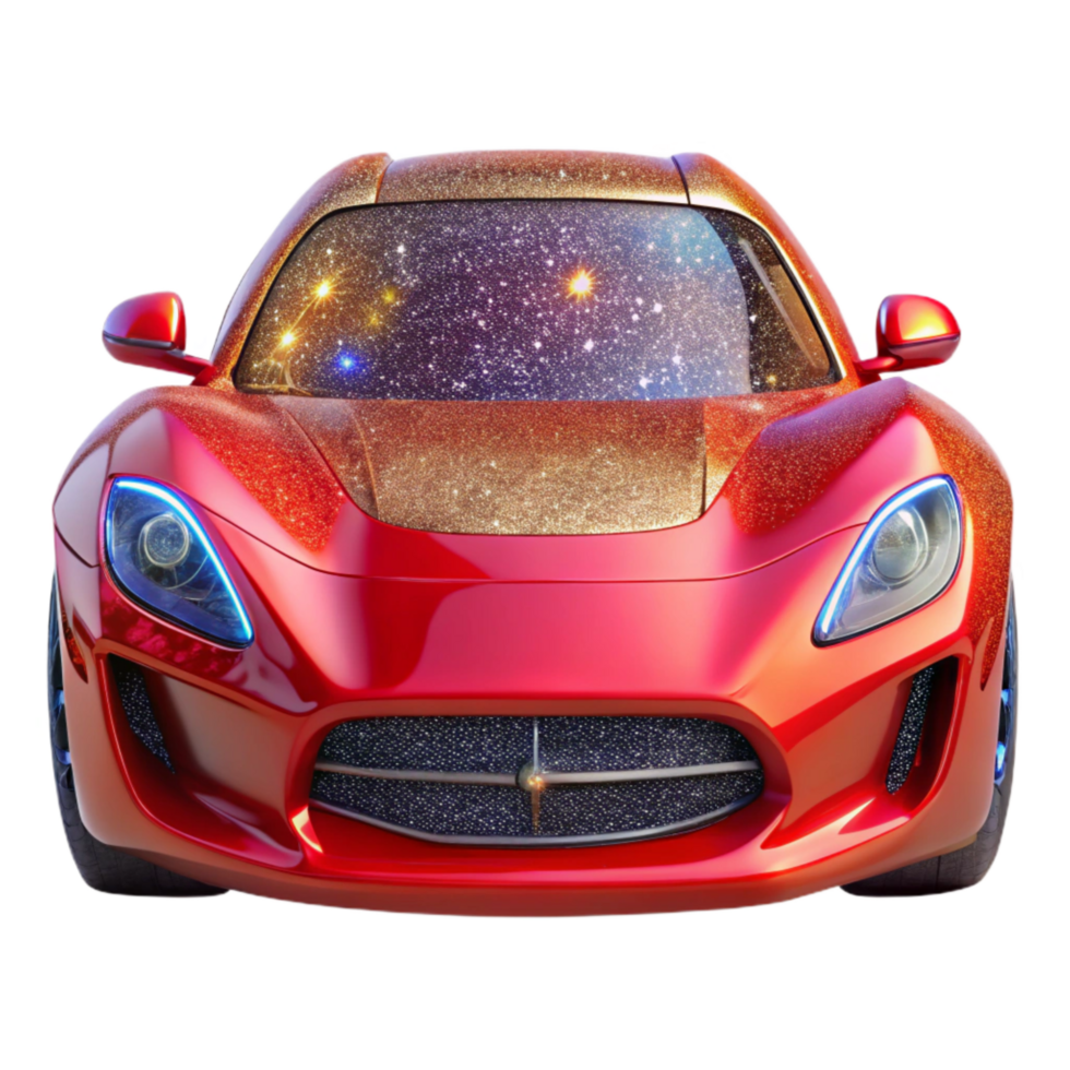 stunning artistic Red Sports Car Front View Cutout Element professional png
