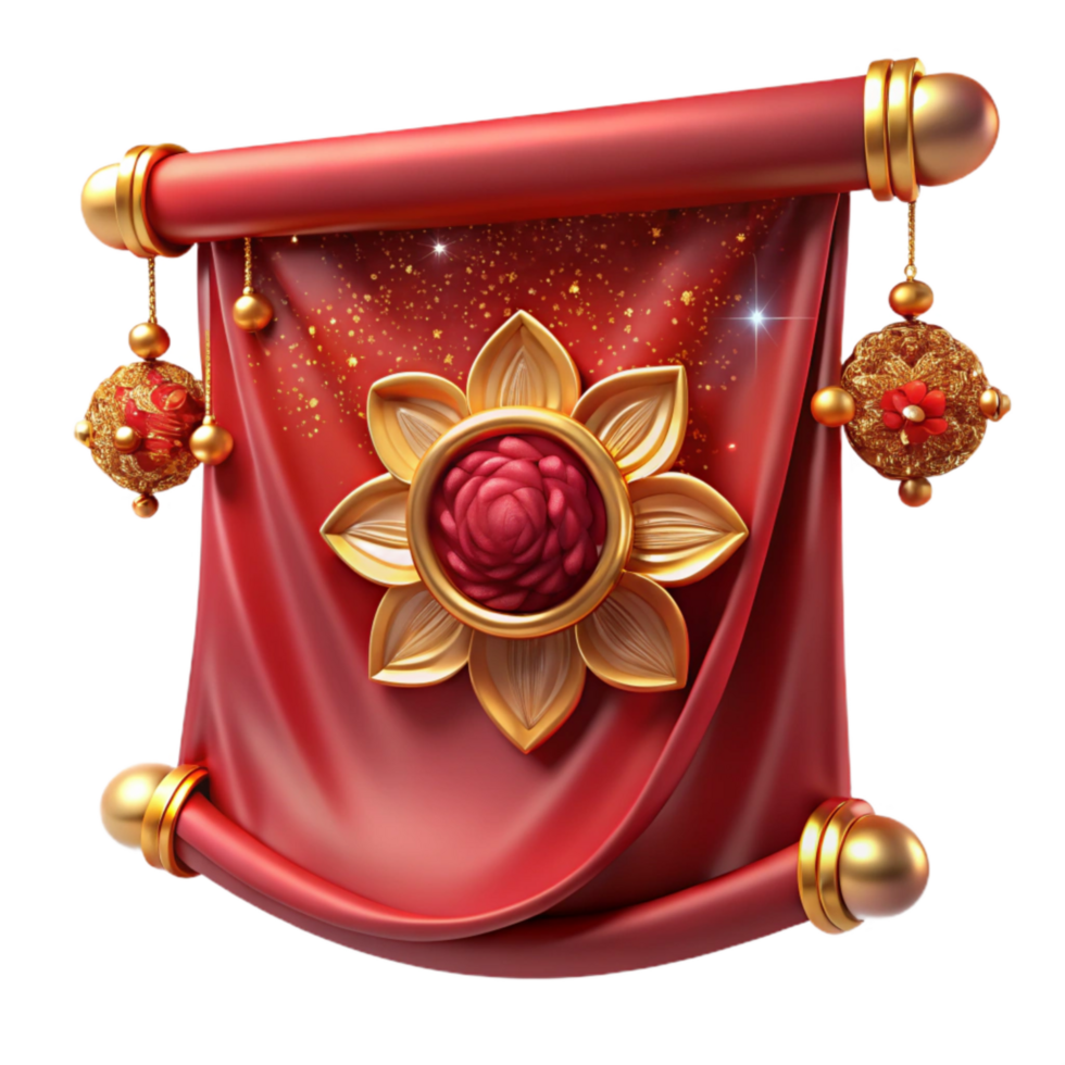 dramatic creative Red Tapestry with Floral Motif Transparent png
