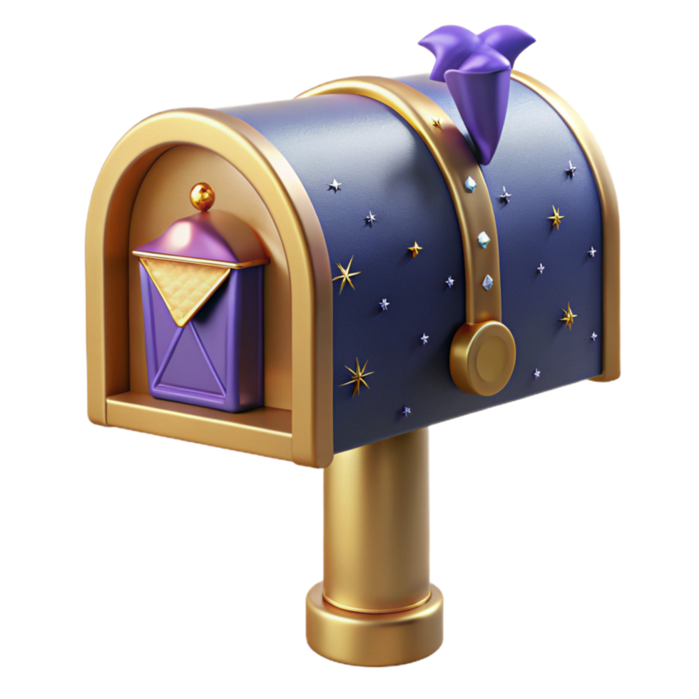 extraordinary modern Retro Mailbox Isolated with Flag Up original png