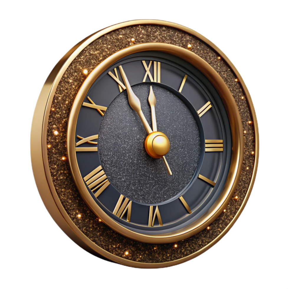 wonderful classic Retro Wall Clock Isolated with Roman Numerals png