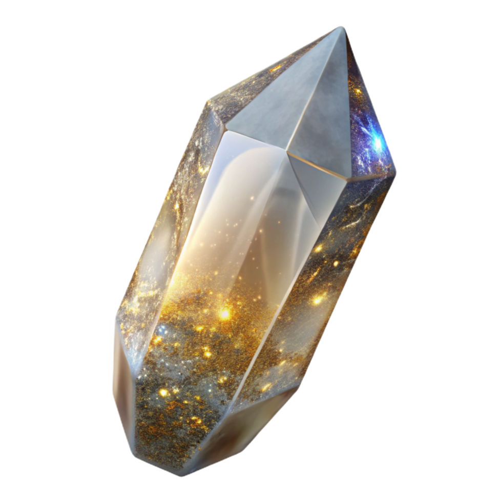 wonderful classic Rock Crystal Clear Quartz Point Transparent Background detailed png