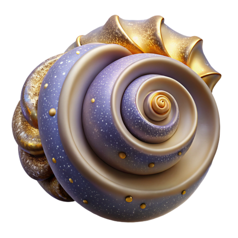 extraordinary abstract Seashell Spiral Growth Pattern Isolated Cutout high resolution png