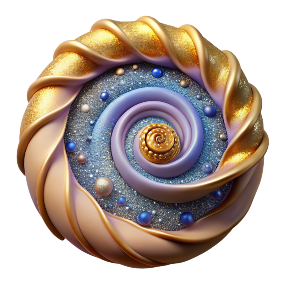 magnificent artistic Seashell Spiral Growth Pattern Isolated Cutout high resolution png