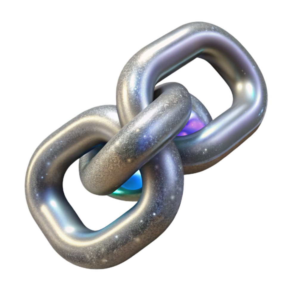 stunning minimalist Silver Gray Chain Link Cutout with Interlocking Design genuine png