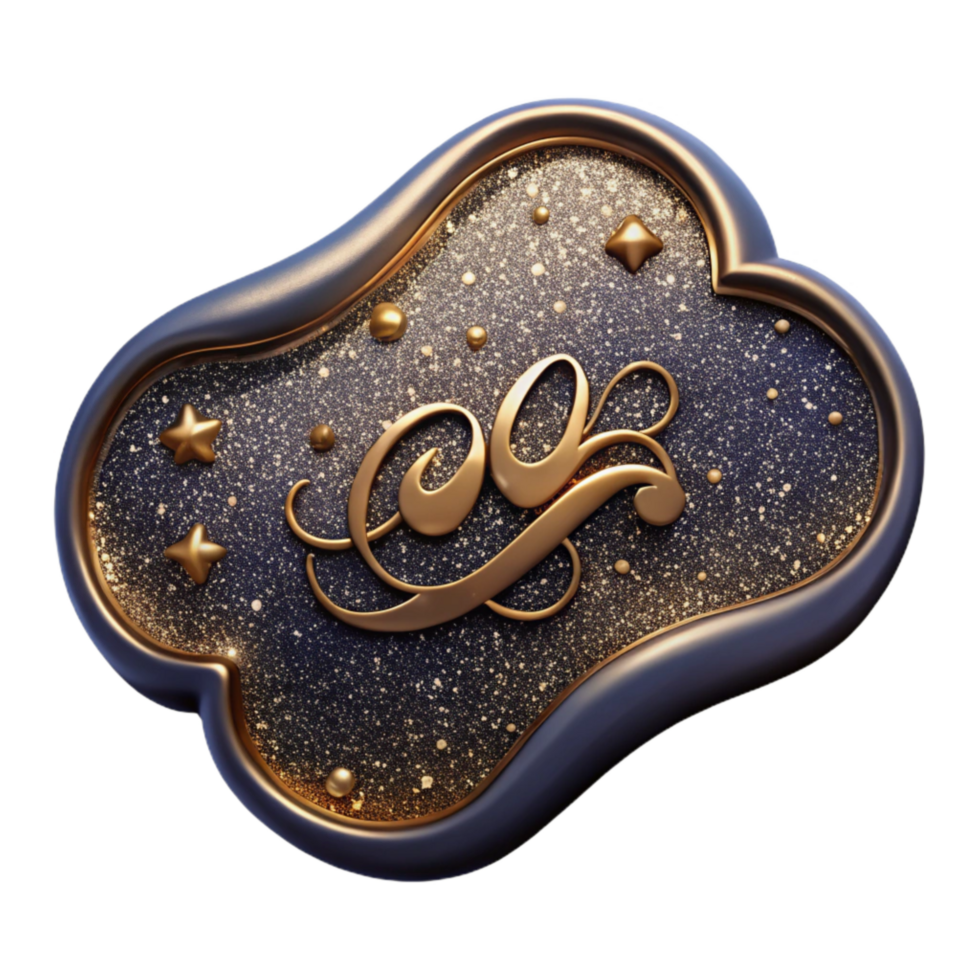 impressive vintage Simple Calligraphy Name Tag Isolated high resolution png