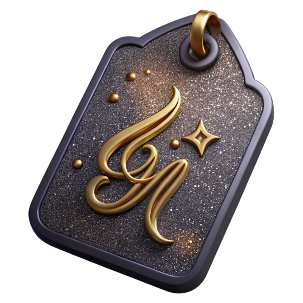 vibrant abstract Simple Calligraphy Tag Cutout professional png
