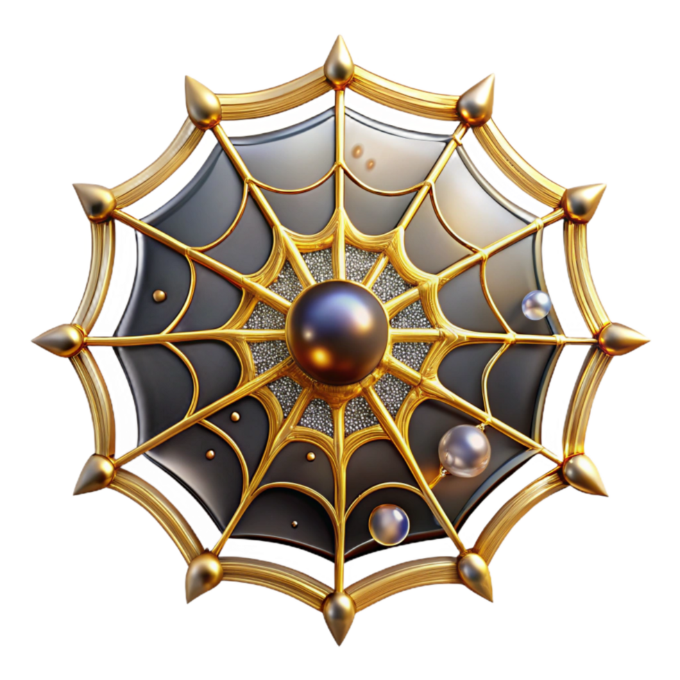 elegant abstract Spider Web Dewdrops Morning Light Transparent premium png