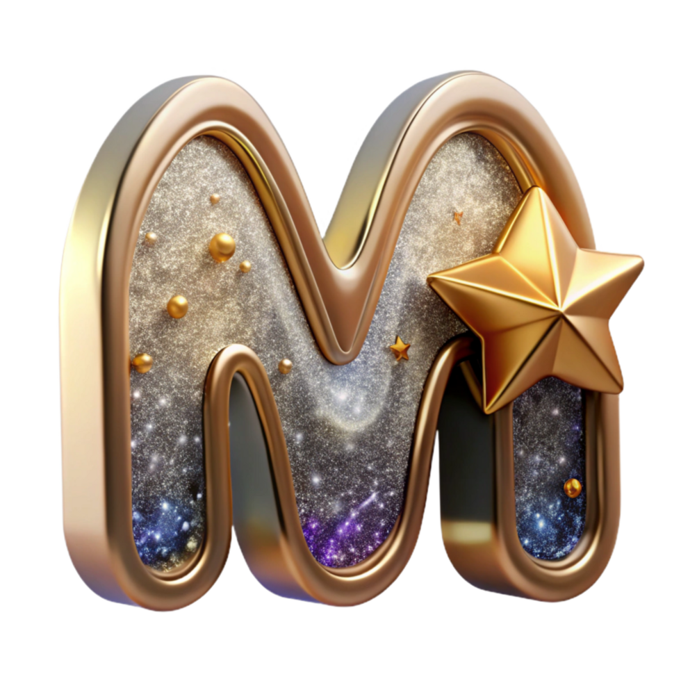 extraordinary vintage Starburst Font Letter M Transparent Background high resolution png