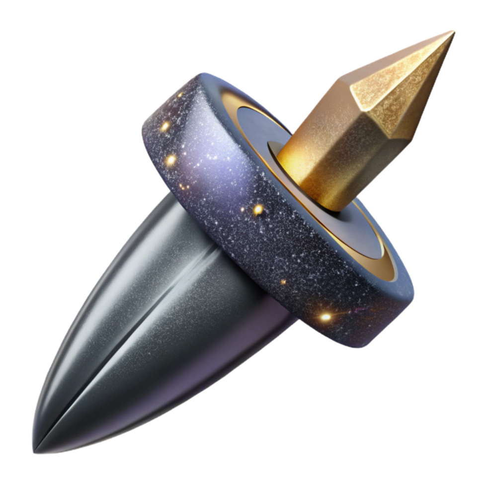 beautiful rustic Steel Gray Nail Cutout with Pointed Tip professional png