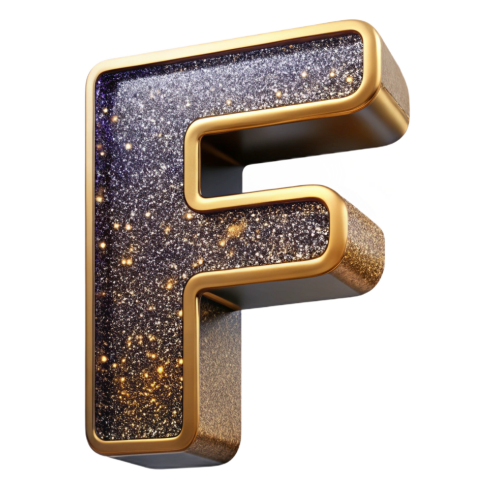 beautiful rustic Stencil Font Letter F Isolated genuine png