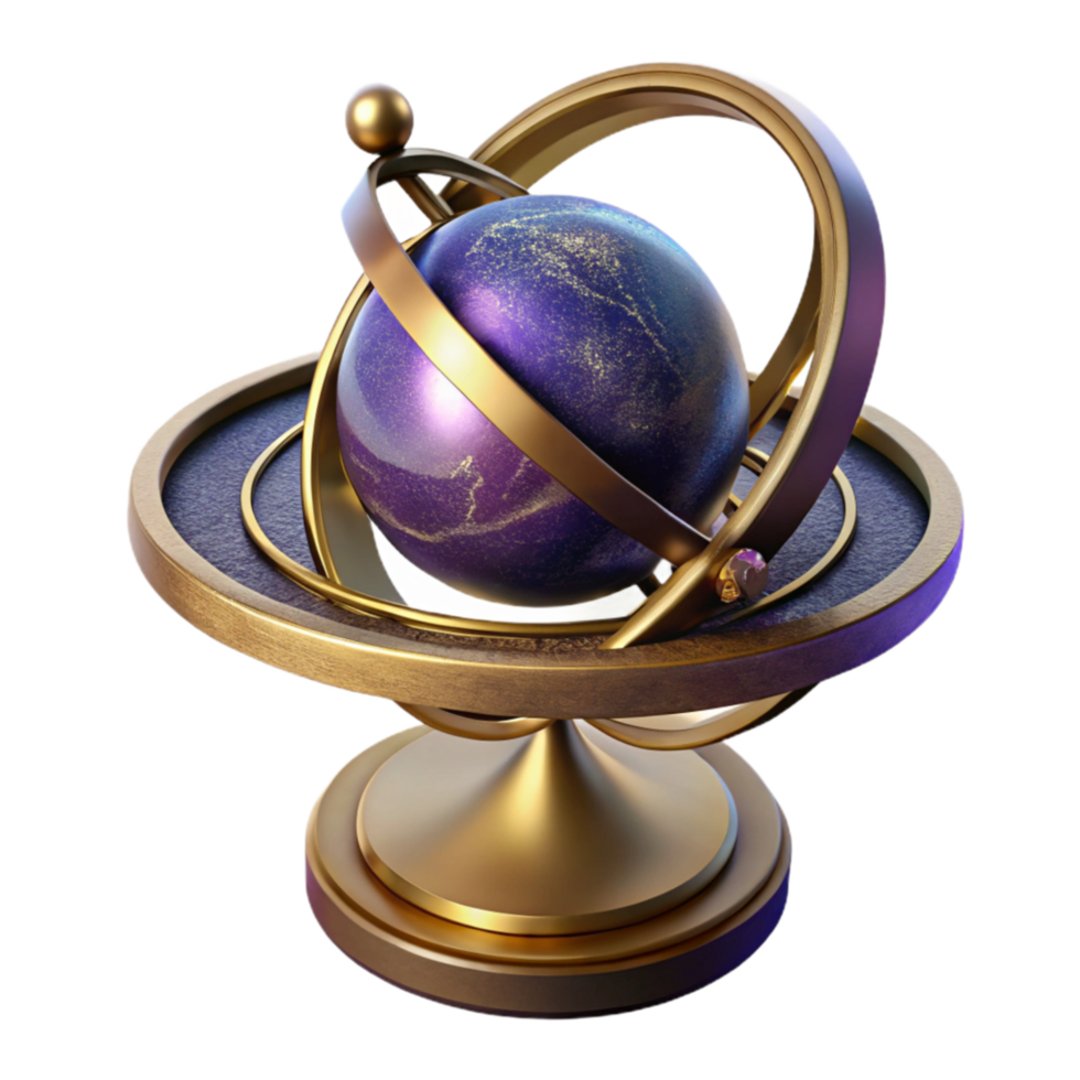 vibrant modern Sundial on Metal Stand Cutout genuine png