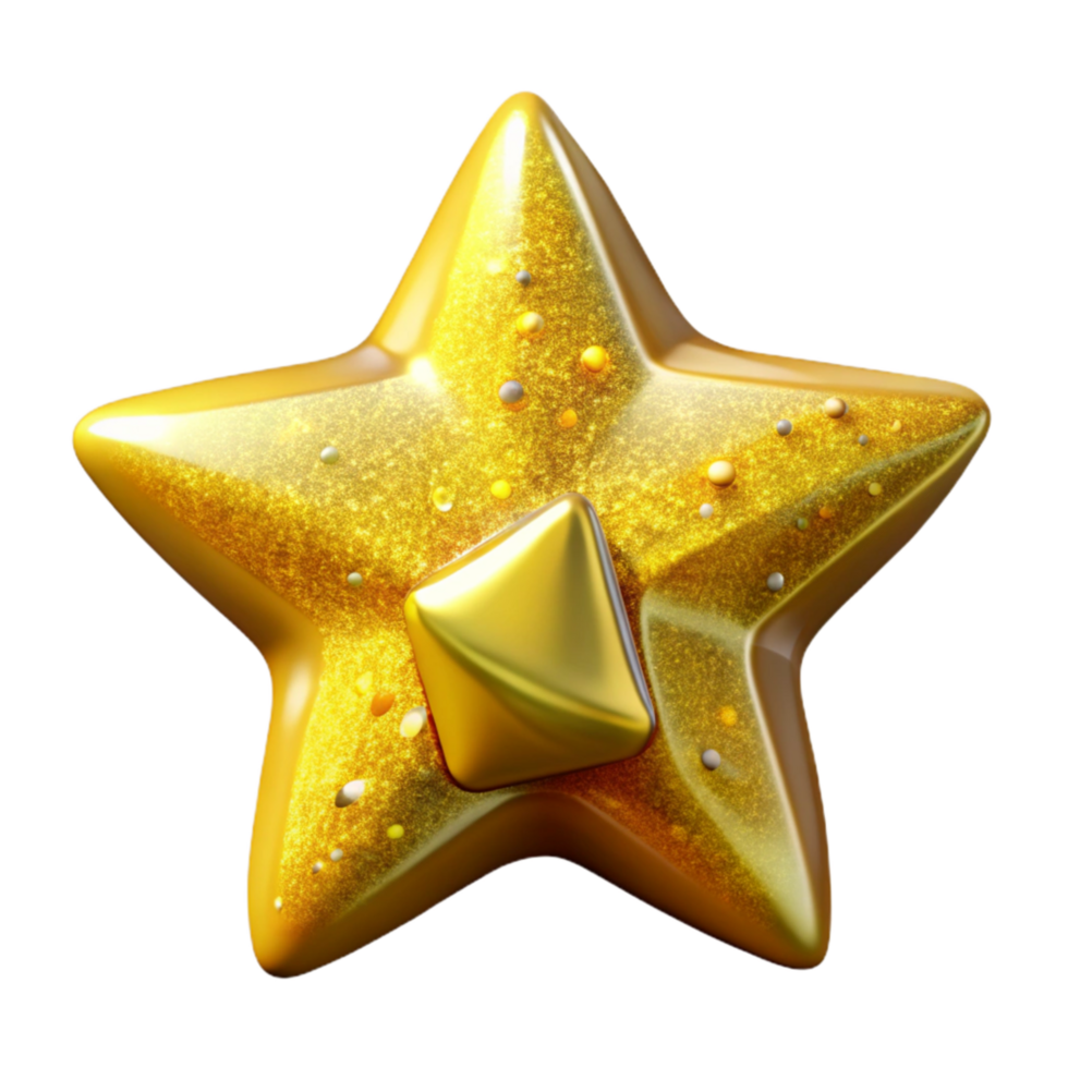 serene rustic Sunny Yellow Star Shape Five Points Cutout exclusive png