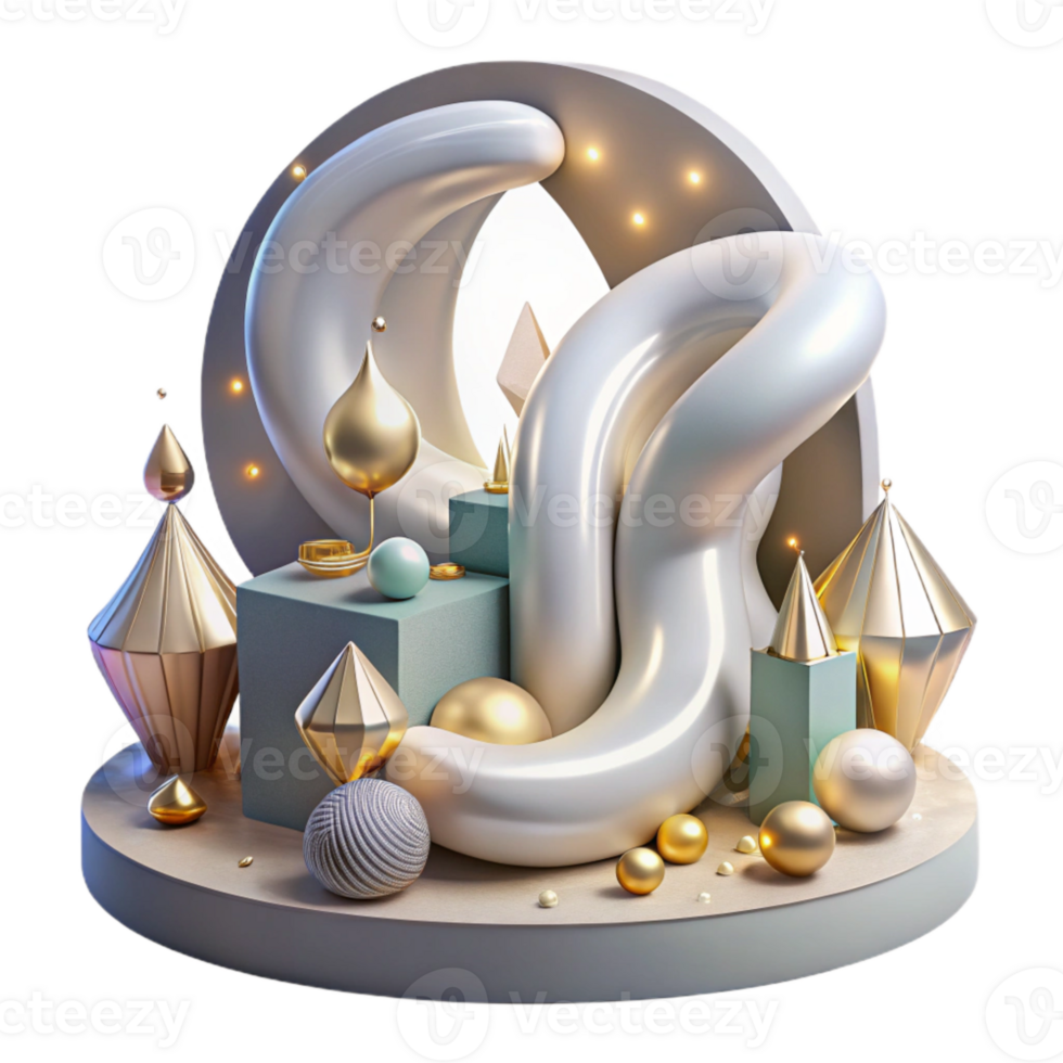 vibrant minimalist Abstract Light Sculpture with Curving Forms Cutout genuine png