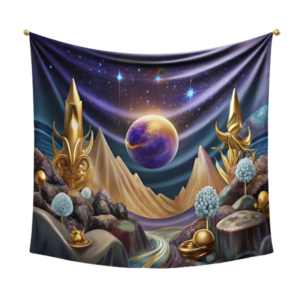 stunning rustic Tapestry Wall Hanging with Mythological Scene Isolated genuine png