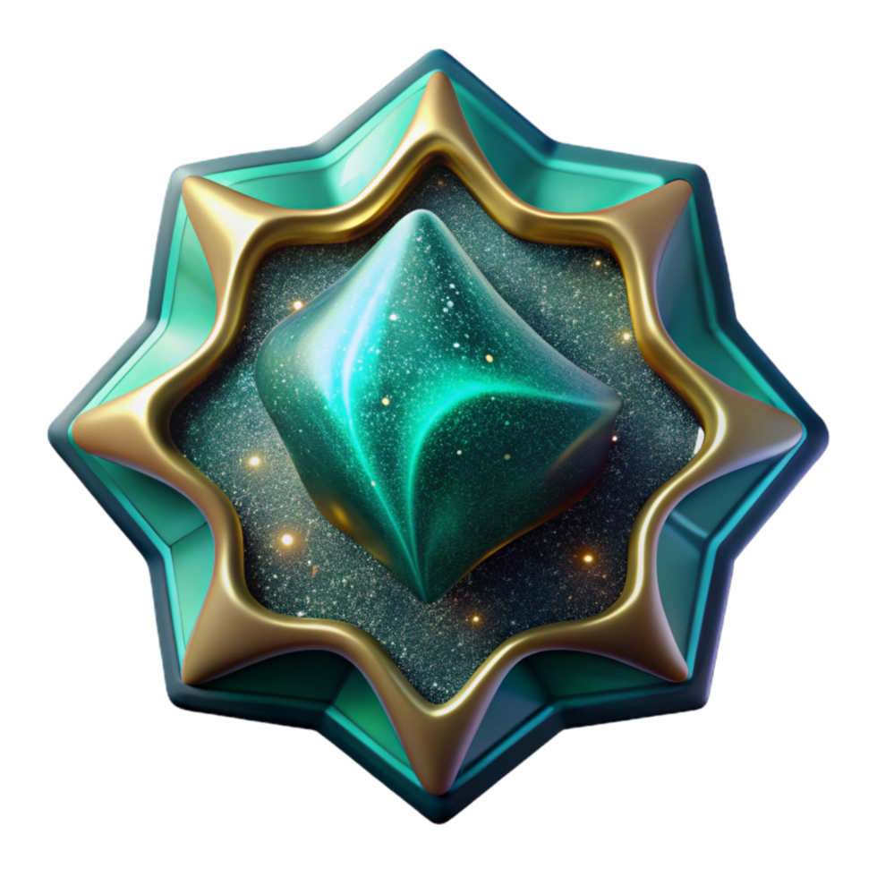 wonderful abstract Teal Abstract Shape with Gradient Overlay Cutout authentic png