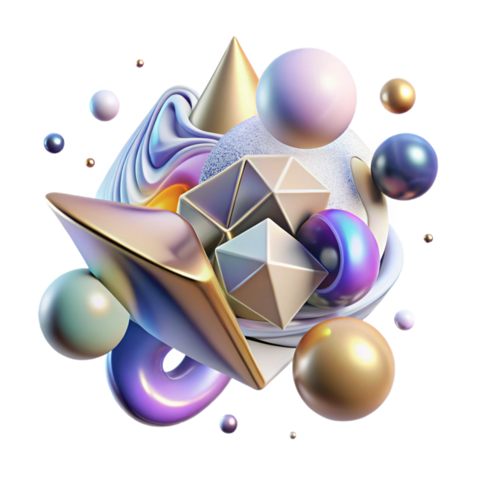 stunning artistic Abstract Shape Shifting in Parallel Universe Cutout Transparent Background genuine png
