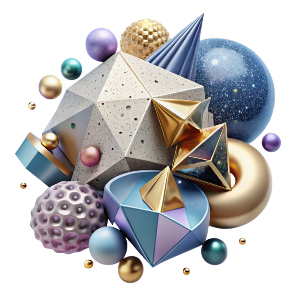 extraordinary modern Abstract Shapes Cutout with Geometric Design genuine png