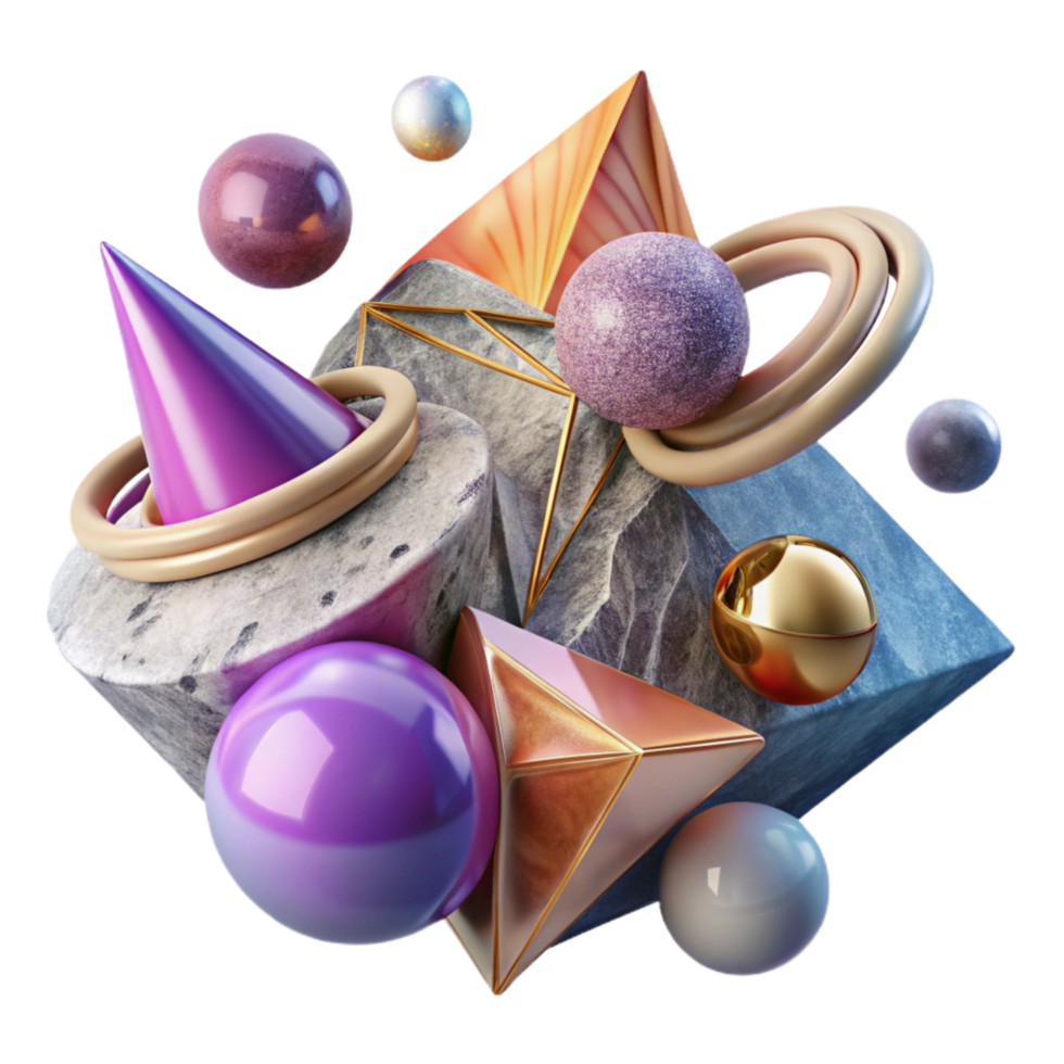 stunning abstract Abstract Shapes Representing Interdimensional Travel Isolated original png