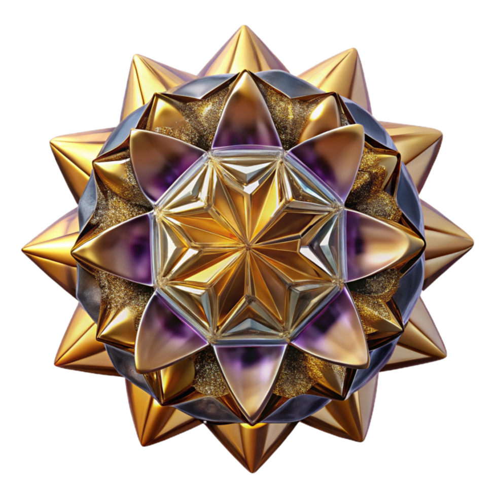 impressive artistic Tessellated Kaleidoscope Pattern Isolated Element premium png