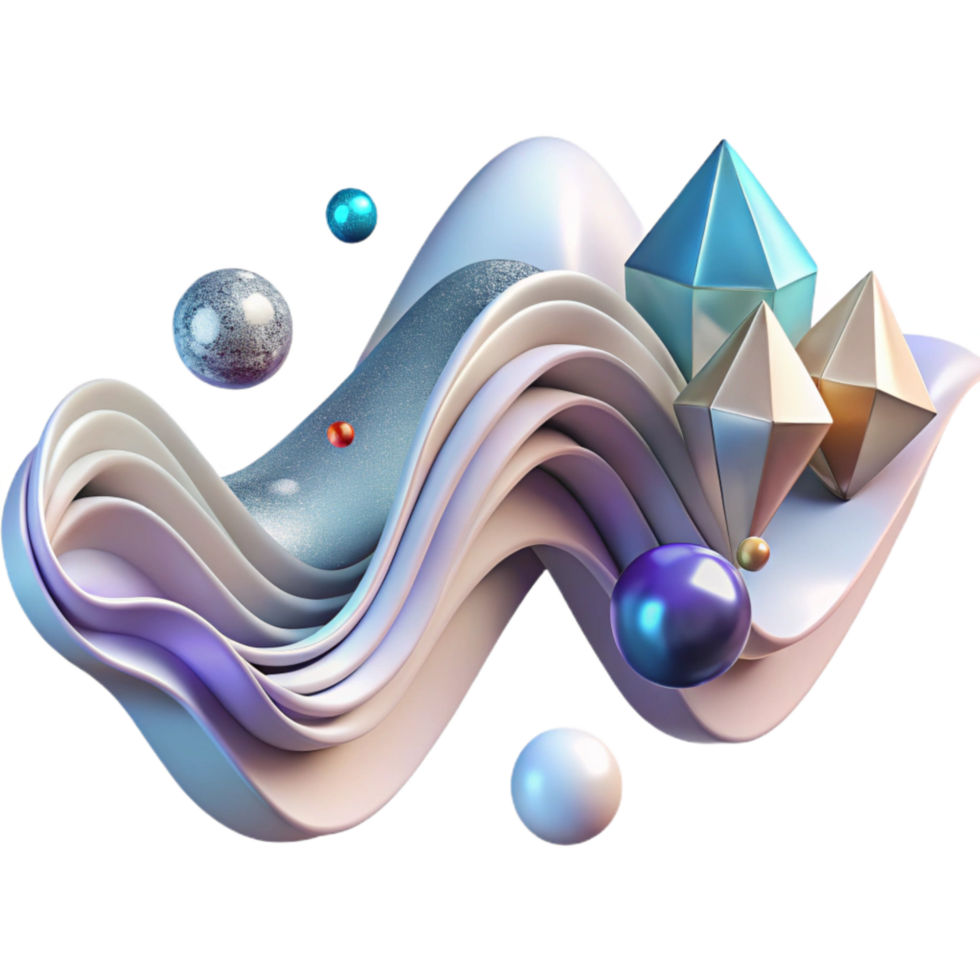 vibrant rustic Abstract Waveform Representing Dreams Cutout Transparent Background professional png